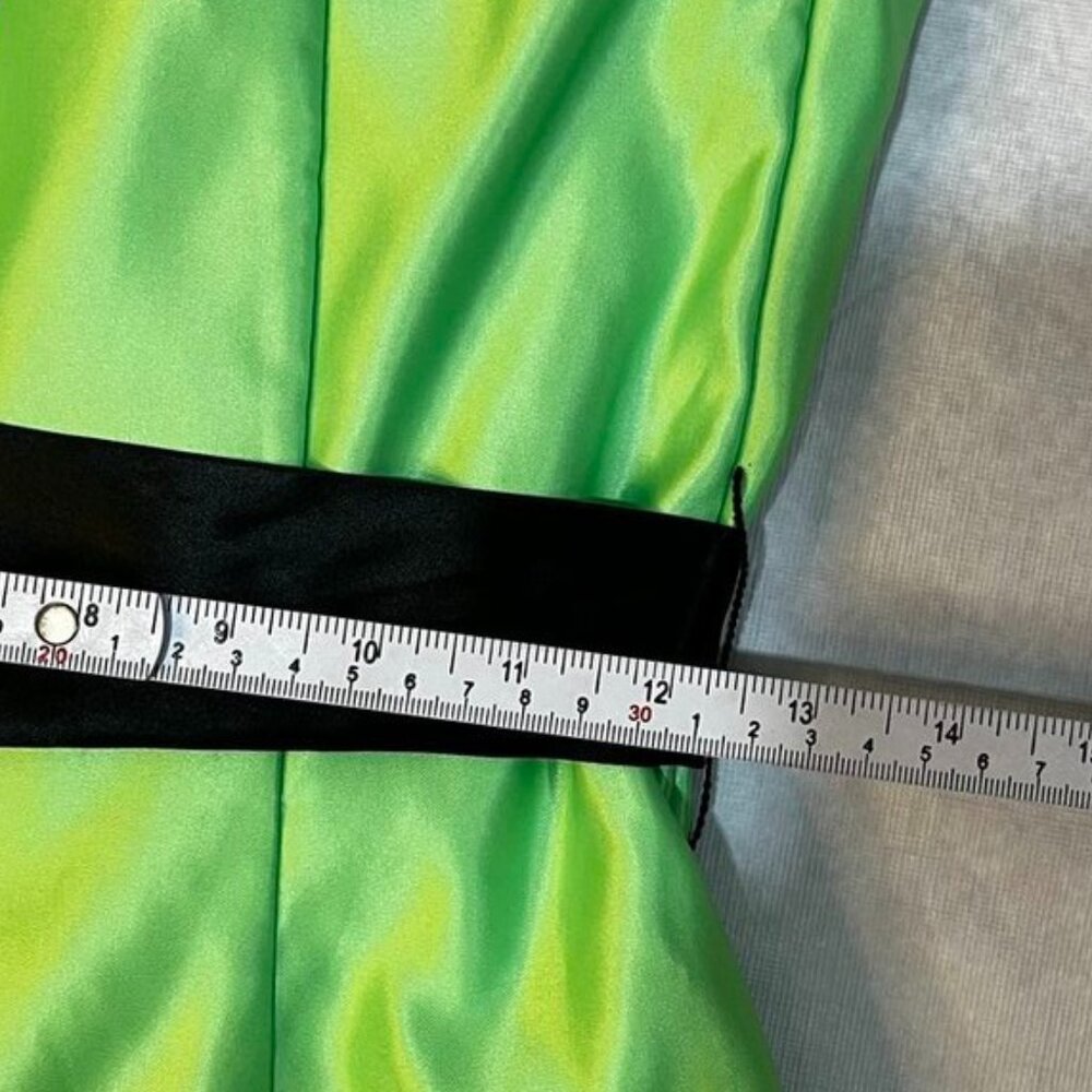 Jessica McClintock Gunne Sax Strapless Satin Ball Gown Lime/Black 5 HOLIDAY - Picture 8 of 16